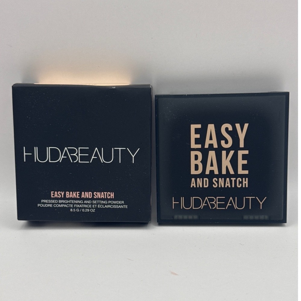 HUDA BEAUTY Easy Bake & Snatch Pressed Brightening Setting Powder Peach Pie NIB